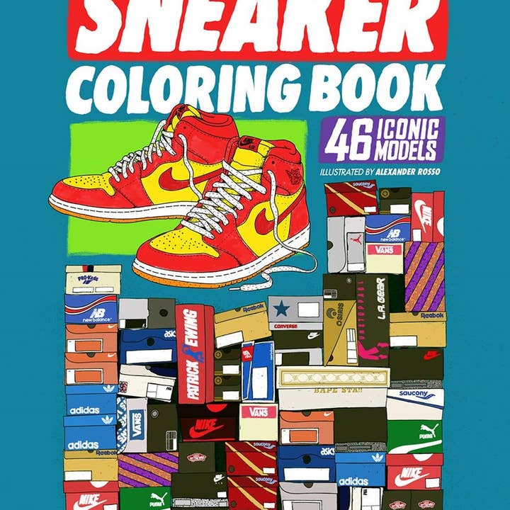 SCB - Vendita all'ingrosso Libro da colorare - Adulti - Libri da colorare per scarpe da ginnastica: 46 Iconic Kicks