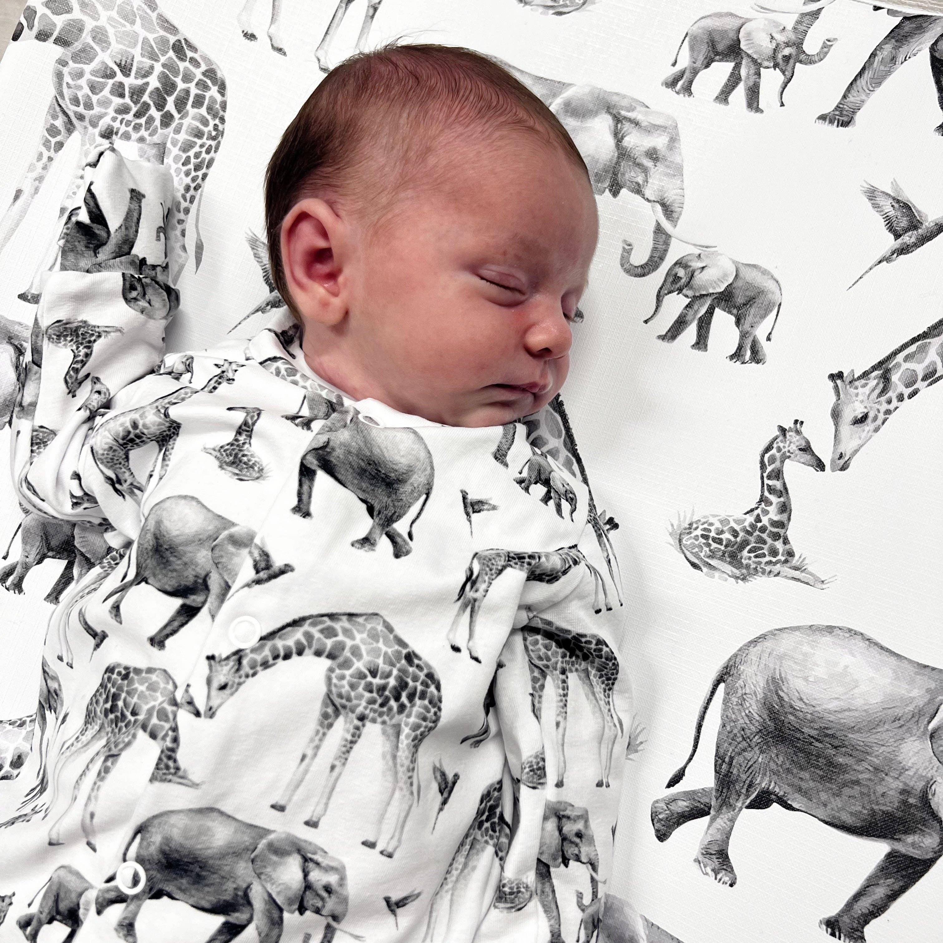 Fred & Noah - Vente Grenouillère – bébé - Pyjama Safari en coton2