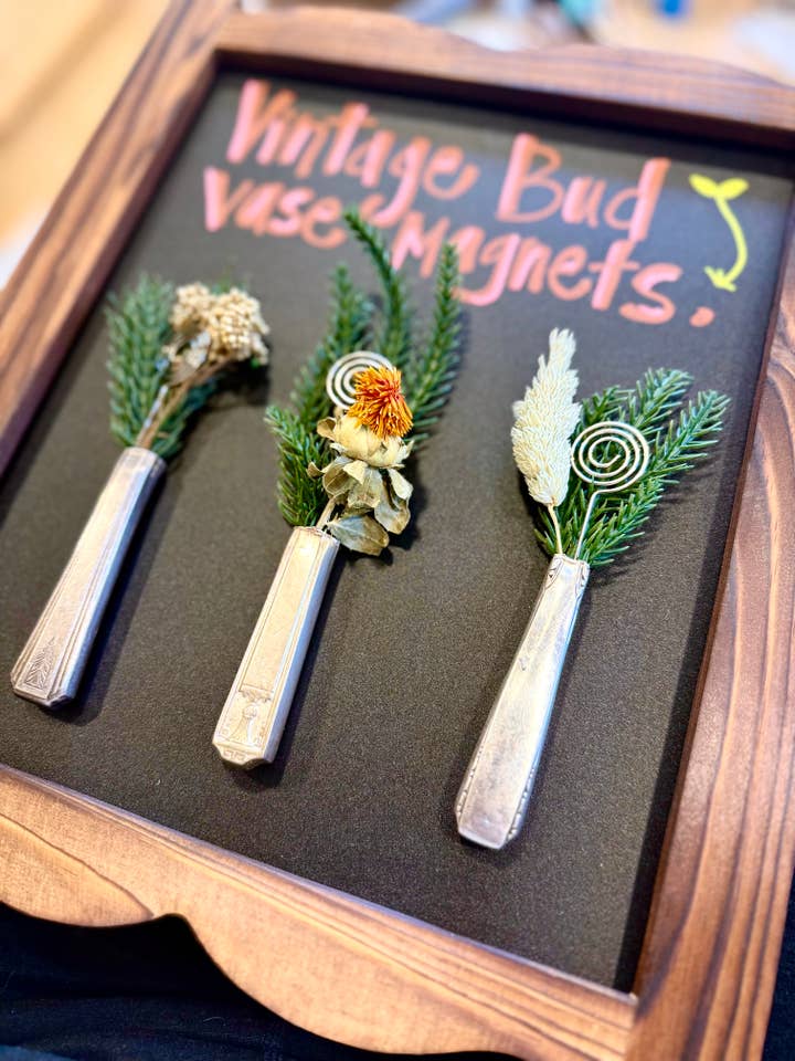Vaso Vintage Magnet Bud, ímãs, botão de flor, porta-fotos por atacado de The WildSmith