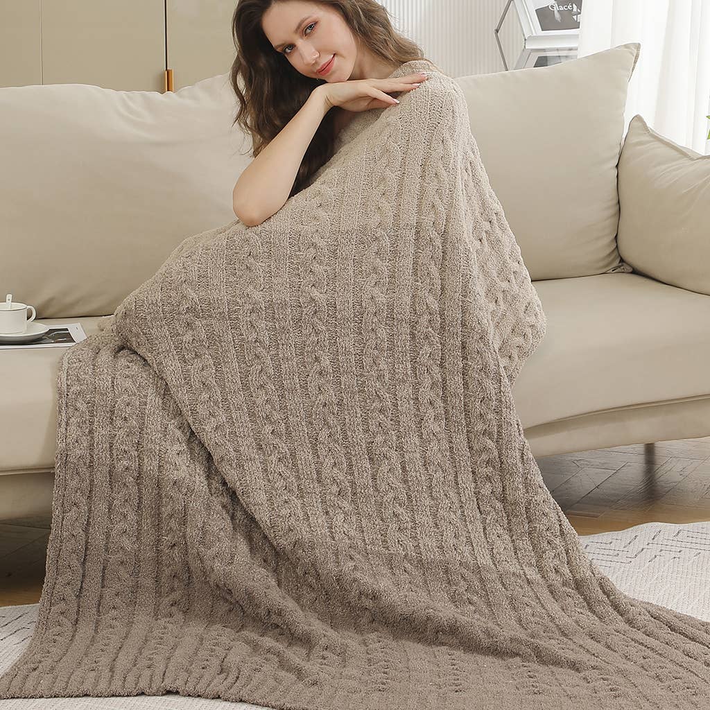 Fashion City - Vendita all'ingrosso Plaid - Coperta reversibile in maglia sfumata di colore 15