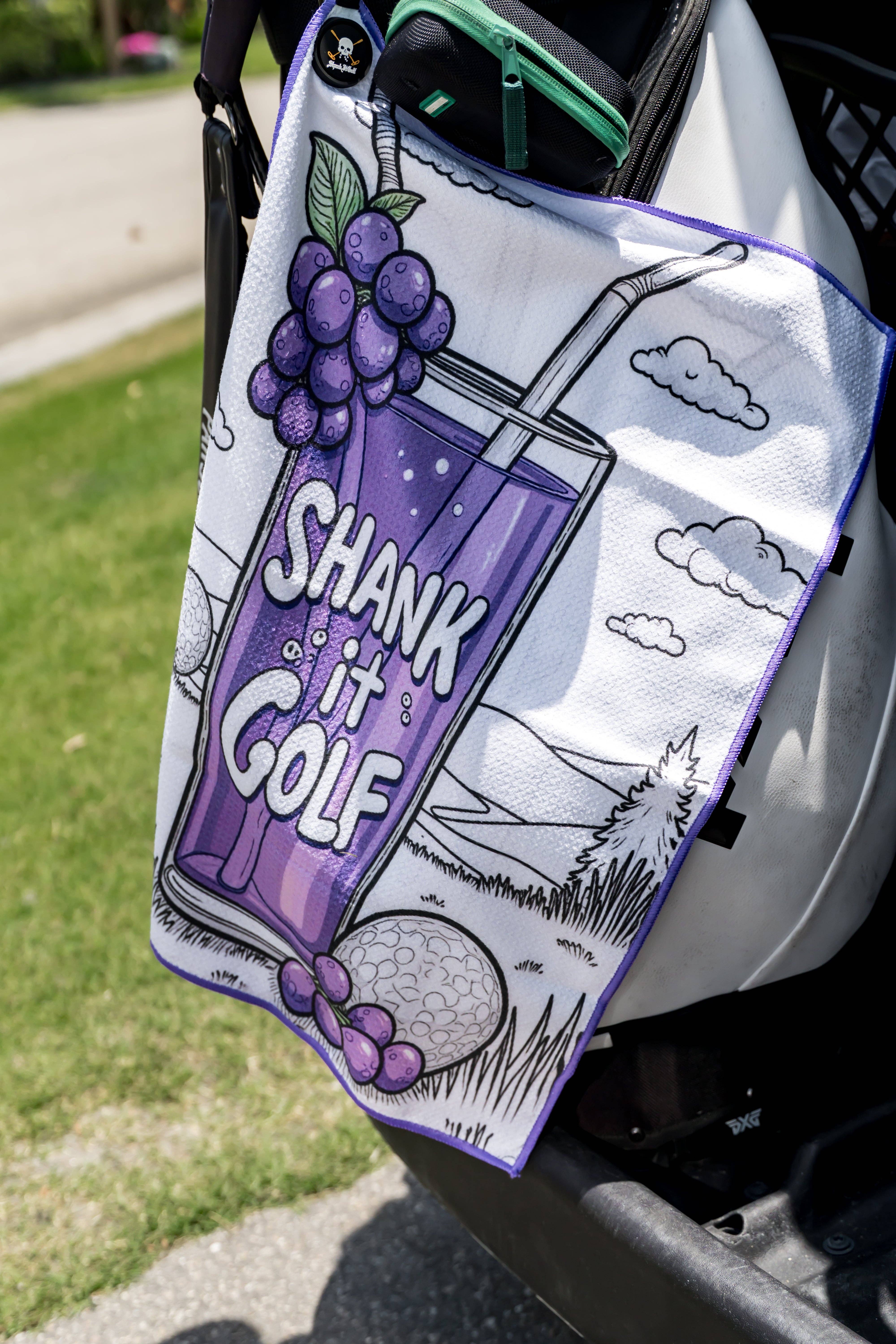 Shank It Golf - Wholesale Sports Towel - Purple Drank Towel2