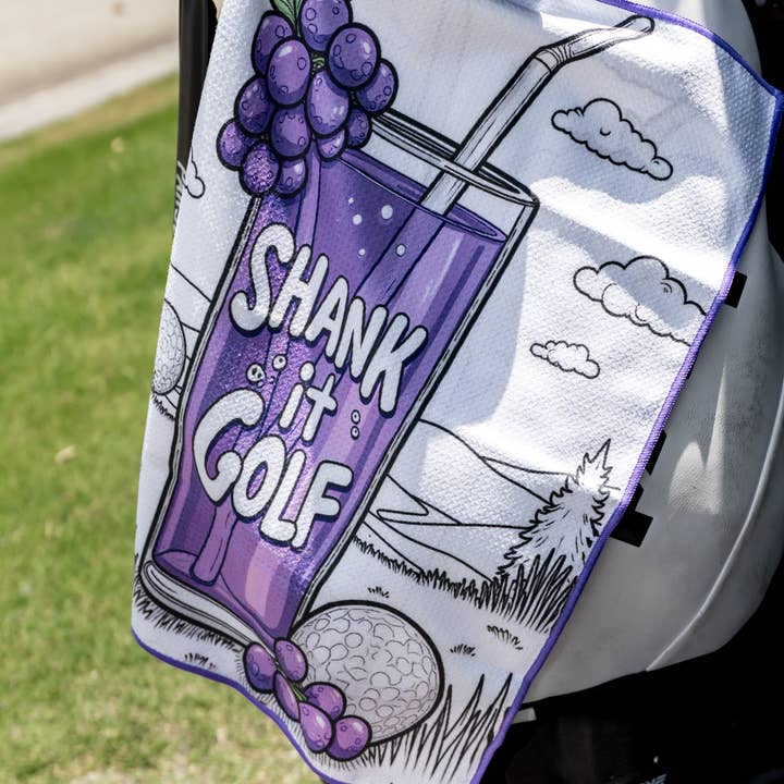 Shank It Golf – Engroshandel Sportshåndklæde – Lilla Drank Håndklæde2