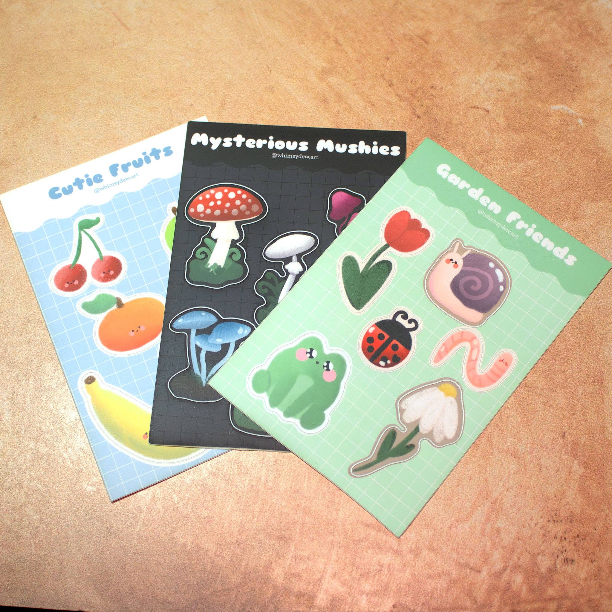 Whimsydew Art - Wholesale Sticker - Garden Friends Sticker Sheet2