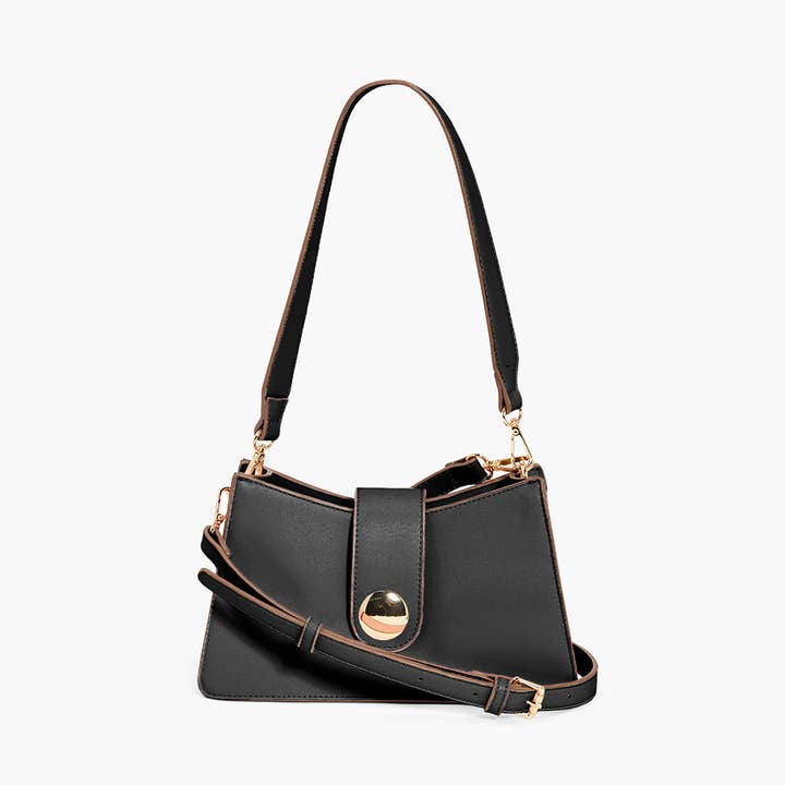 Sac à bandoulière noir avec boucle Sac à main de créateur pour filles pour la vente par Like Dreams