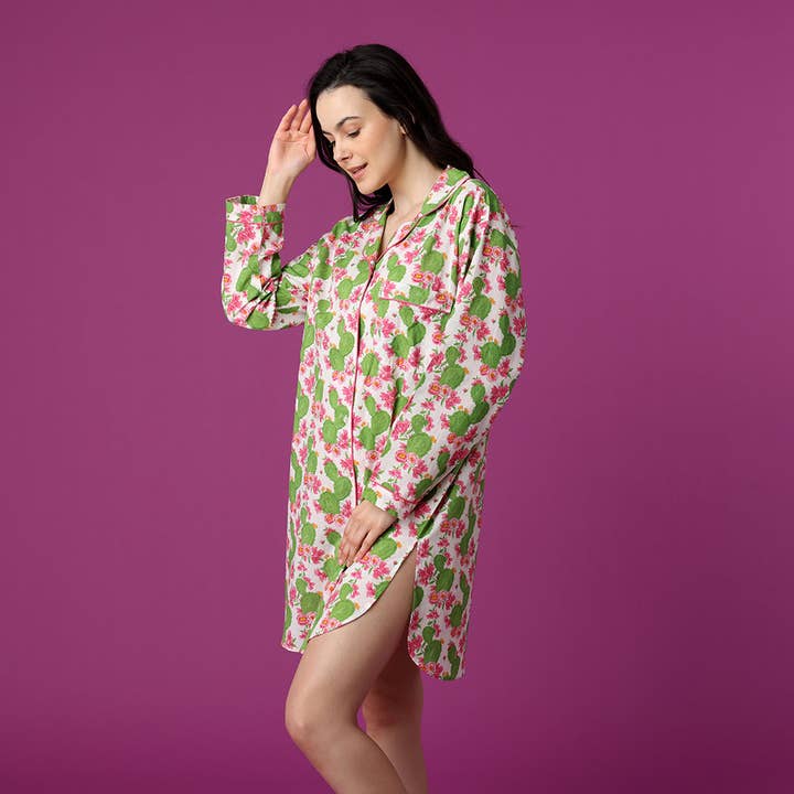 Cactus Flower Nightshirt for wholesale by Mahogany