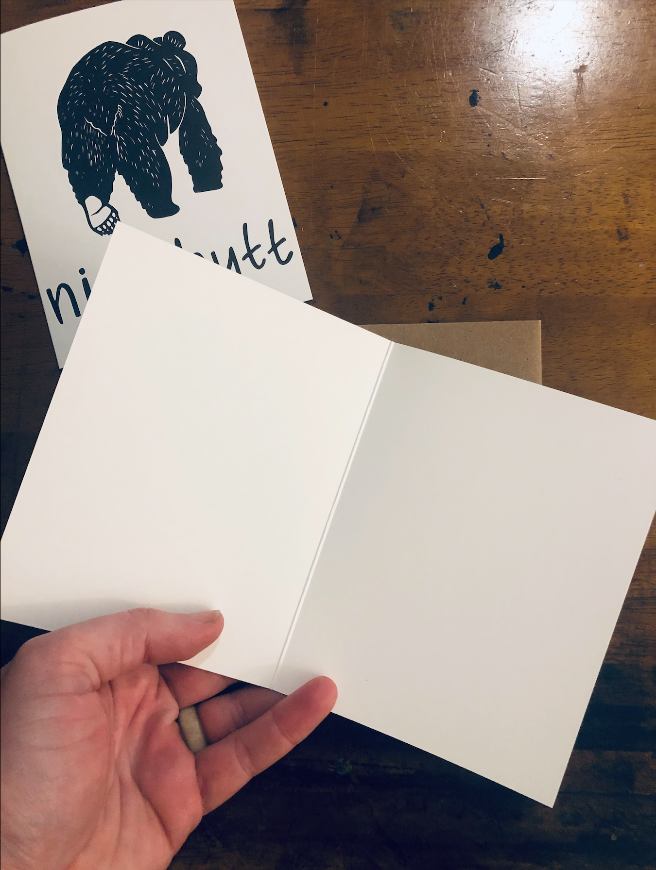 Critter Butts - Wholesale Gewone wenskaart - Nice Butt Bear - 100% gerecyclede wenskaart1