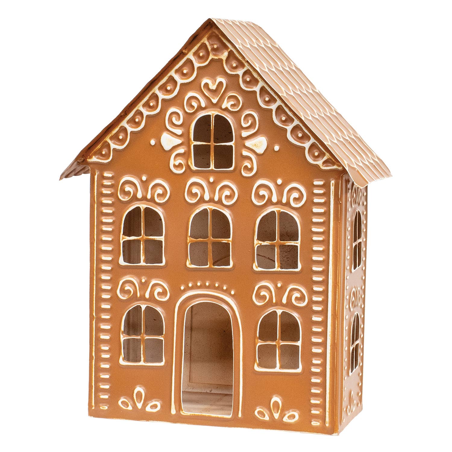 Col House Designs - Wholesale Christmas Decoration - Metal Gingerbread House Luminary - 12"H0