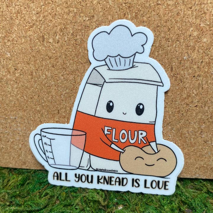 All You Knead is Love vinylsticker voor wholesale door Created By Caroline Co