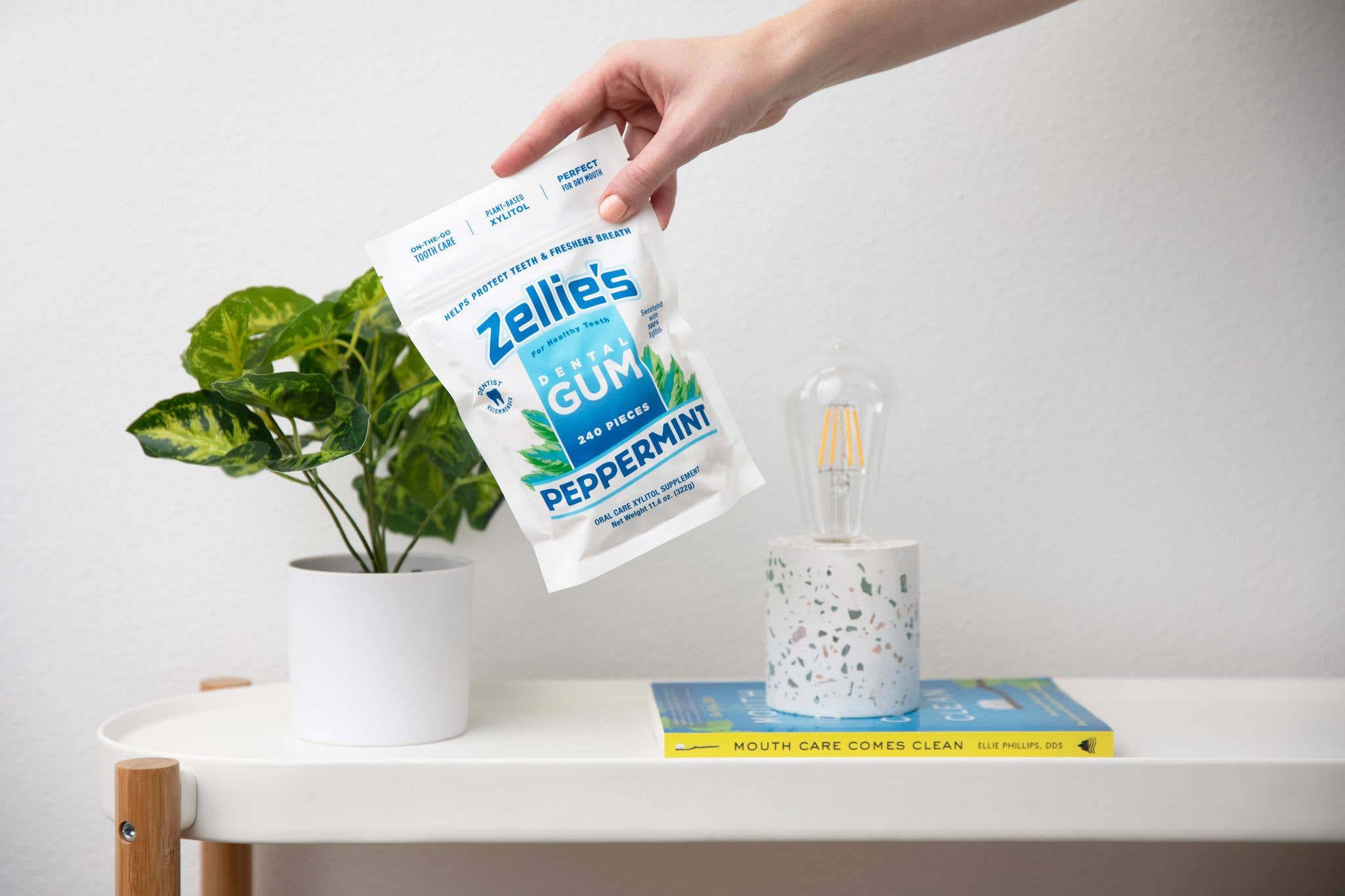 Zellie's - Wholesale Chewing Gum - Zellie's Xylitol Dental Gum - Peppermint 240ct Pouch1