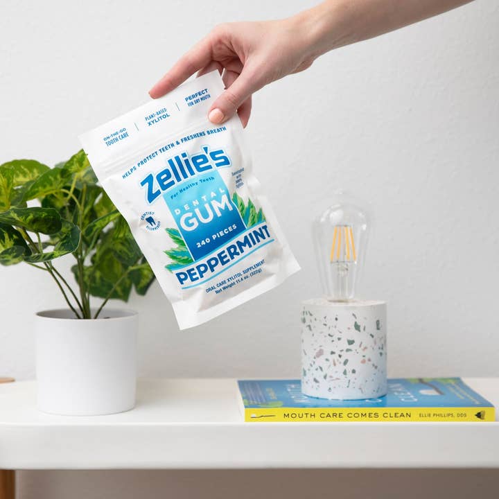 Zellie's - Wholesale Chewing Gum - Zellie's Xylitol Dental Gum - Peppermint 240ct Pouch1