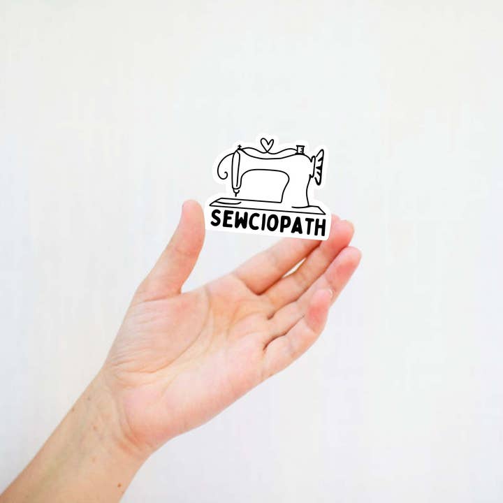 Sewciopath Sewing Sticker for wholesale by TabathaSmithQuilting