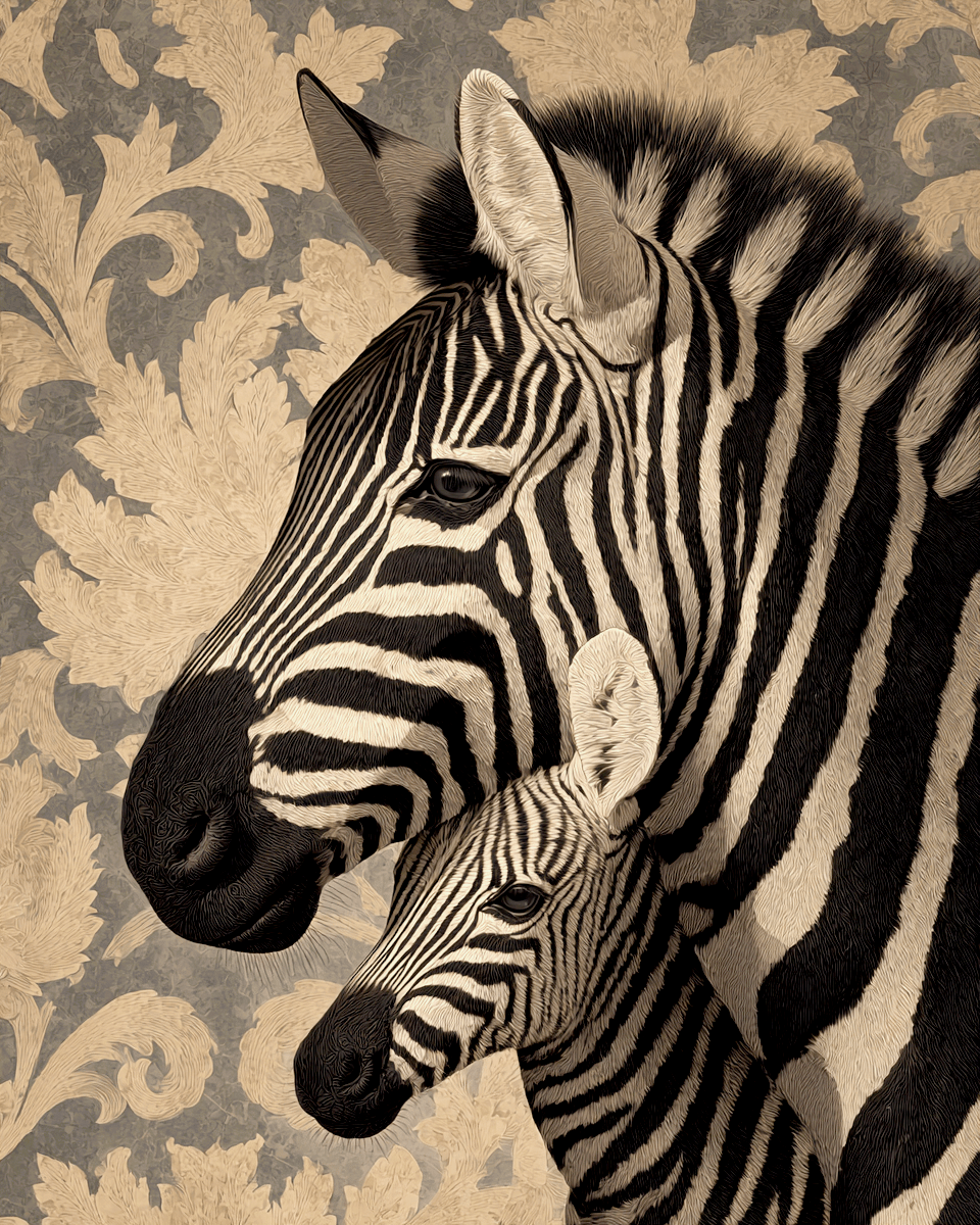 Mowbi - Wholesale Art Print - Pop-Art Zebra - Zoo Animals - Biophilic Wildlife Art Print - 8"x10" Artwork for 11"x14" Frame9