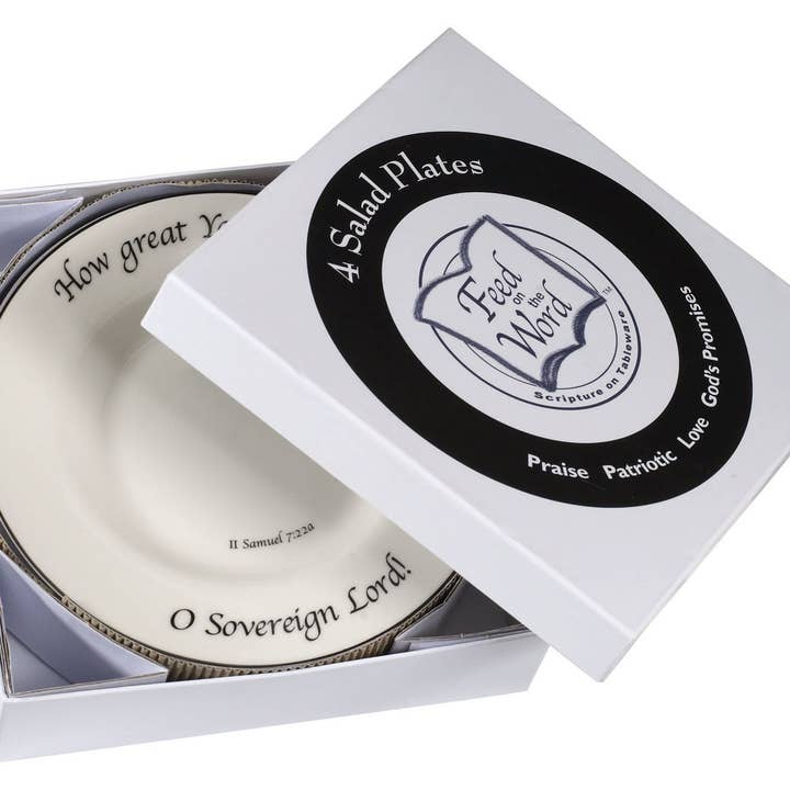 ORIGINAL Salad/Luncheon Plates - Hatbox BB for wholesale by Feed on the Word