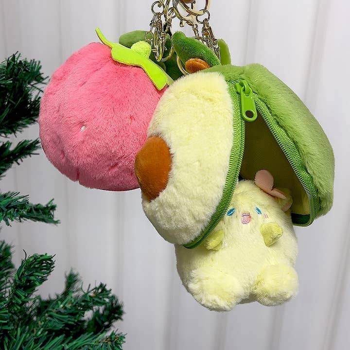 SoapElenGlen - Wholesale Keychain - Women's - Transforming Fruit Plush Doll Backpack Keychain Pendant