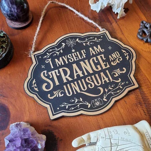 Yiska Designs - Wholesale Sign - I Myself am Strange & Unusual Sign1