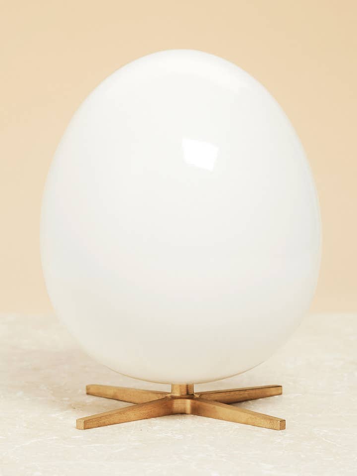The Egg Figure — White/Brass for wholesale by Brainchild