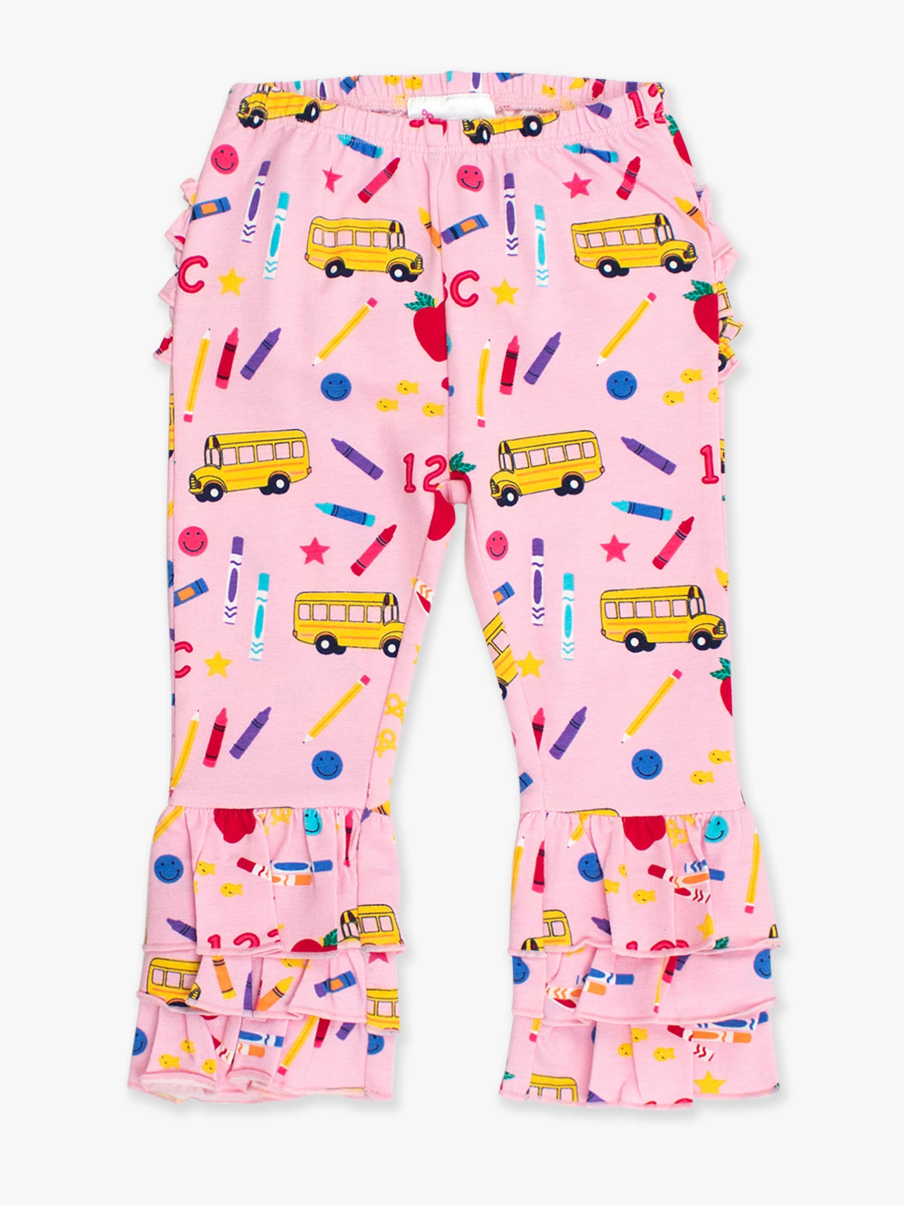 Baby Girls Pink School House Ruffle Flare Pants for wholesale on Faire10