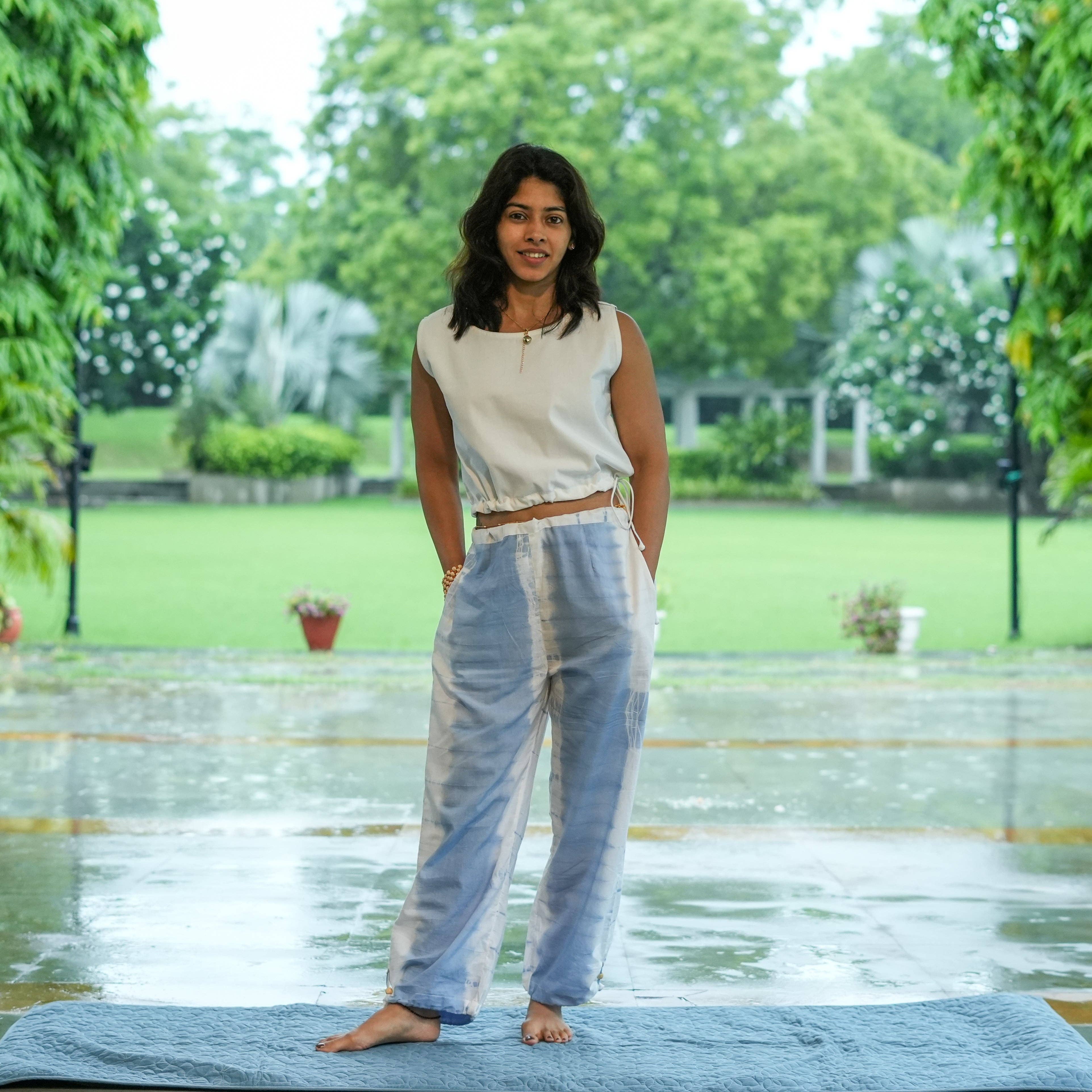 AKISO - Wholesale Pants - Women's - Womens Yoga Pant Tie and Dye Blue Ananda9