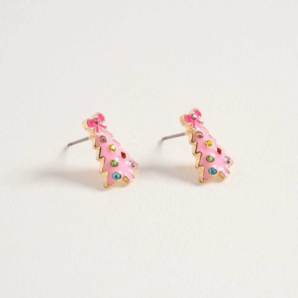 Designature New York - Wholesale Stud/Post Earrings - Christmas Tree with Pearl Rhinestone Post Earrings8