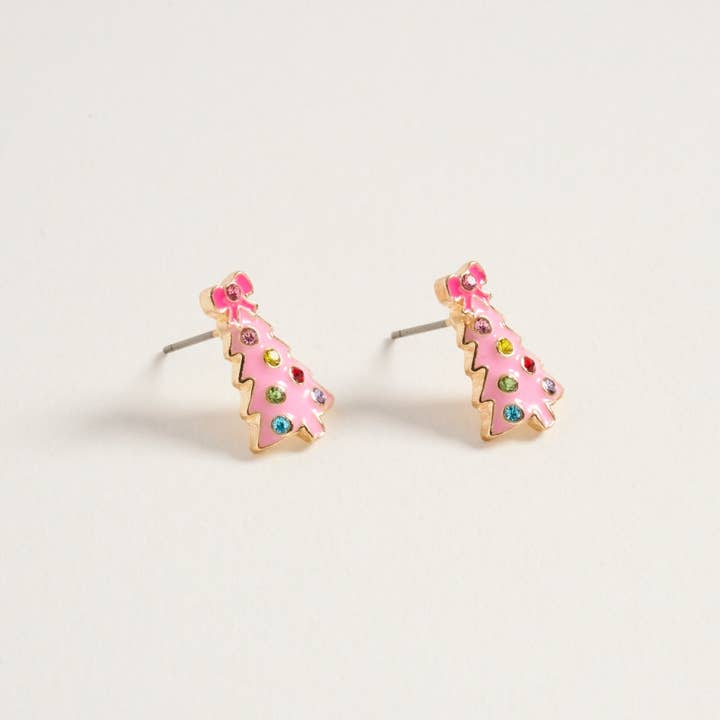 Designature New York - Wholesale Stud/Post Earrings - Christmas Tree with Pearl Rhinestone Post Earrings8