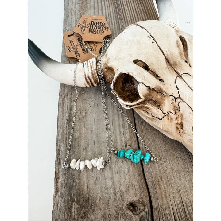 Boho Ranch Shop – Engroshandel Halskæde med vedhæng – Bar Chip Stone halskæde - vestlig vedhæng halskæde