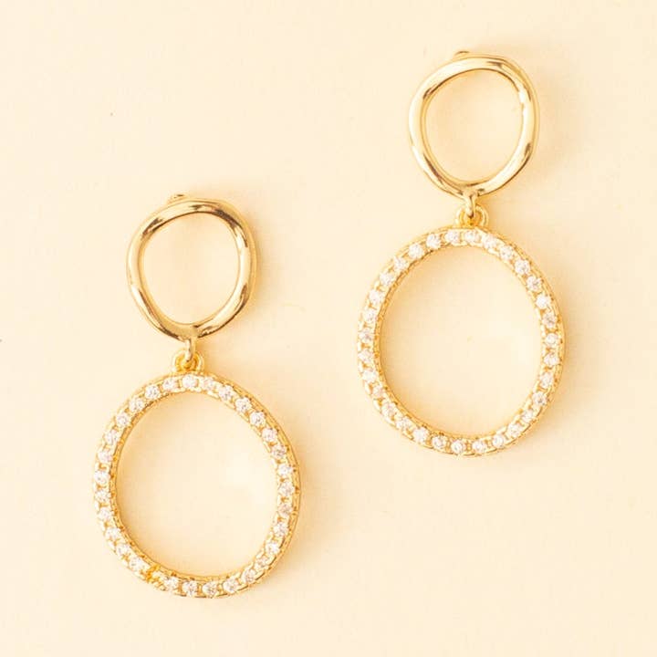 Brinco de Argola com Pavê Del Mar por atacado de Jill Michael Jewelry