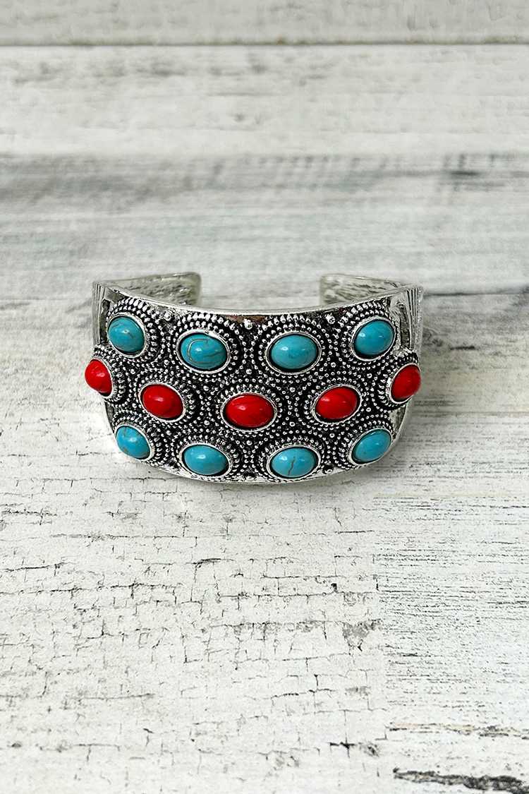 Artini Accessories - Wholesale Cuff Bracelet - Bejeweled Western Stone Bangle6