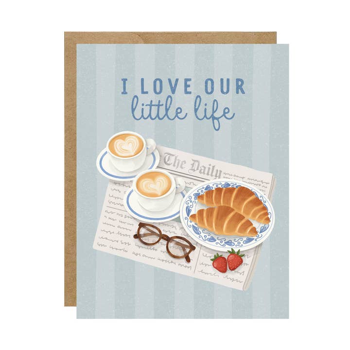 J'aime notre petite vie - Carte d'amour de la Saint-Valentin pour la vente par Simple Whimsy