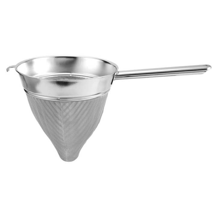 10" Bouillon Strainer Fine Mesh, Stainless Steel for wholesale by KT Supply