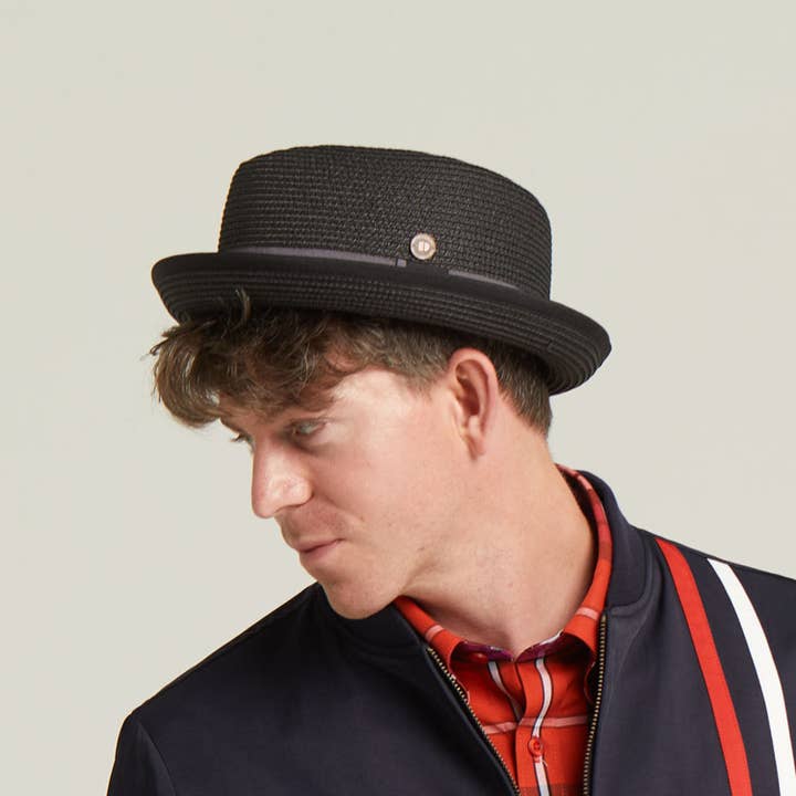 Durban Zomer Porkpie Hoed - Carbon voor wholesale door Dasmarca Hats