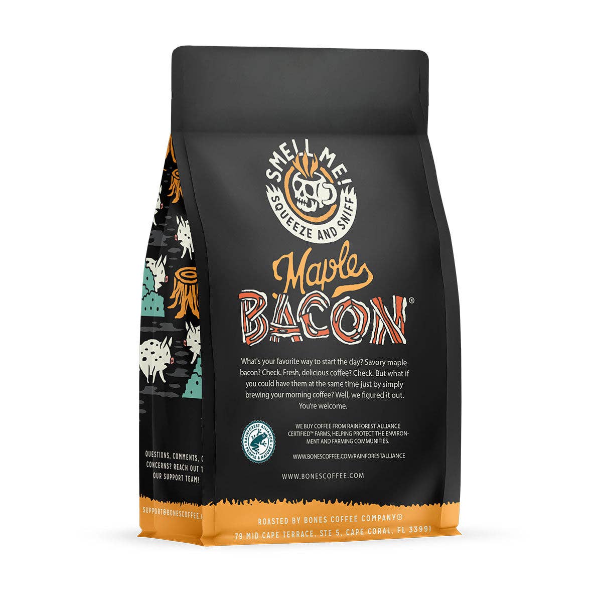 Bones Coffee Company - Venta al por mayor Café en grano - Café con sabor a Maple Bacon® | 340 g | Grano entero y molido5