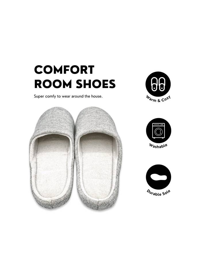 ROOY - Wholesale Slippers - Women's - Indoor Slippers Memory Foam Washable Fabric Home Shoes