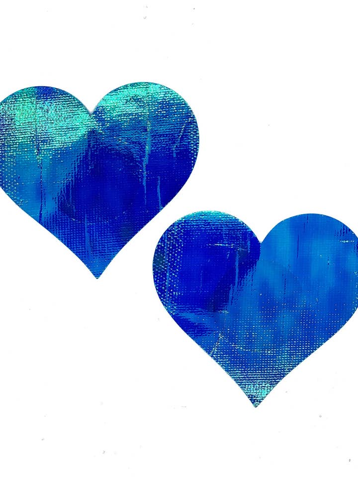 Heart Shape Hologram Pasties for wholesale by Popsi Lingerie