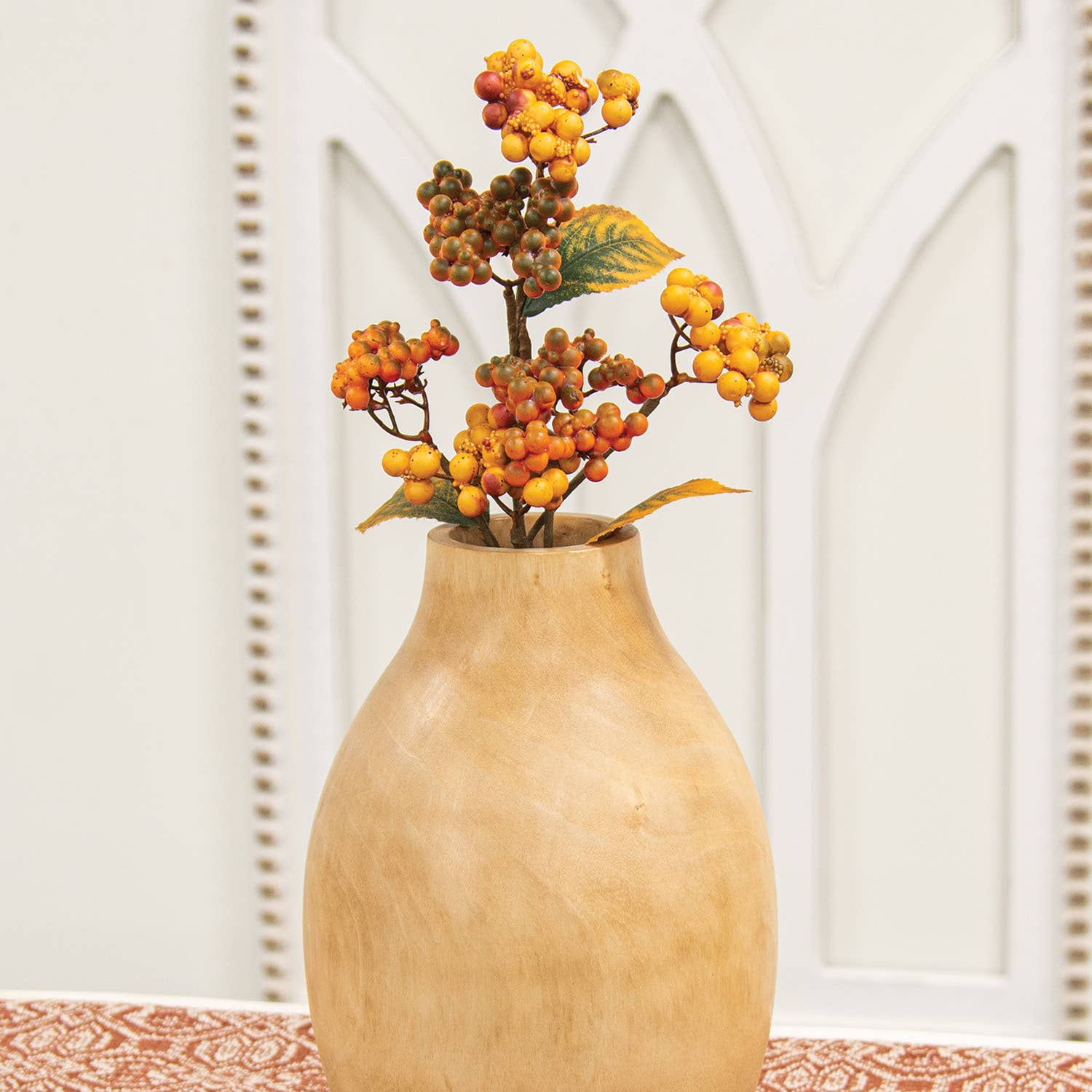 Saybrook Lane - Wholesale Artificial Flowers - Bittersweet Berry Cluster Spray, 16"1