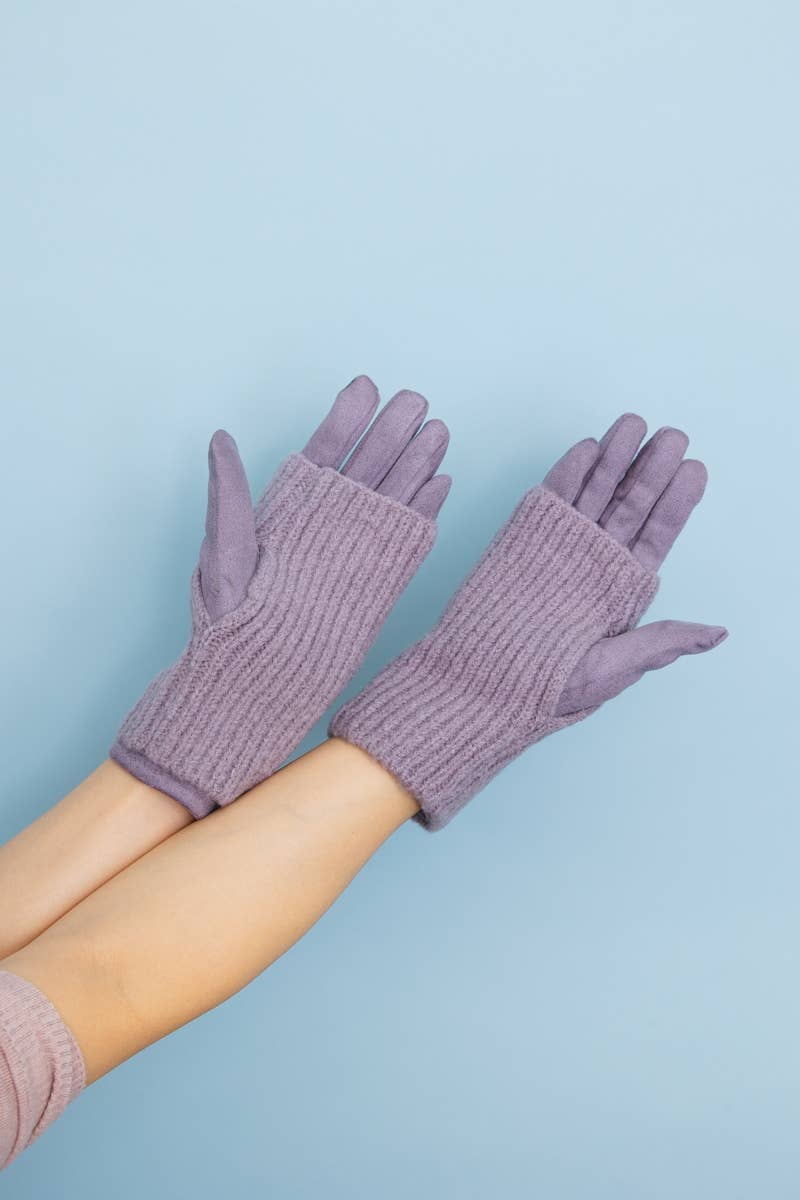 Leto Accessories - Wholesale Gloves - Women's - Cozy Knit Wool-Blend Touchscreen Gloves1