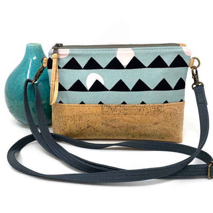 Organic and Cork Mini Crossbody - Afterglow for wholesale by mmb by hand