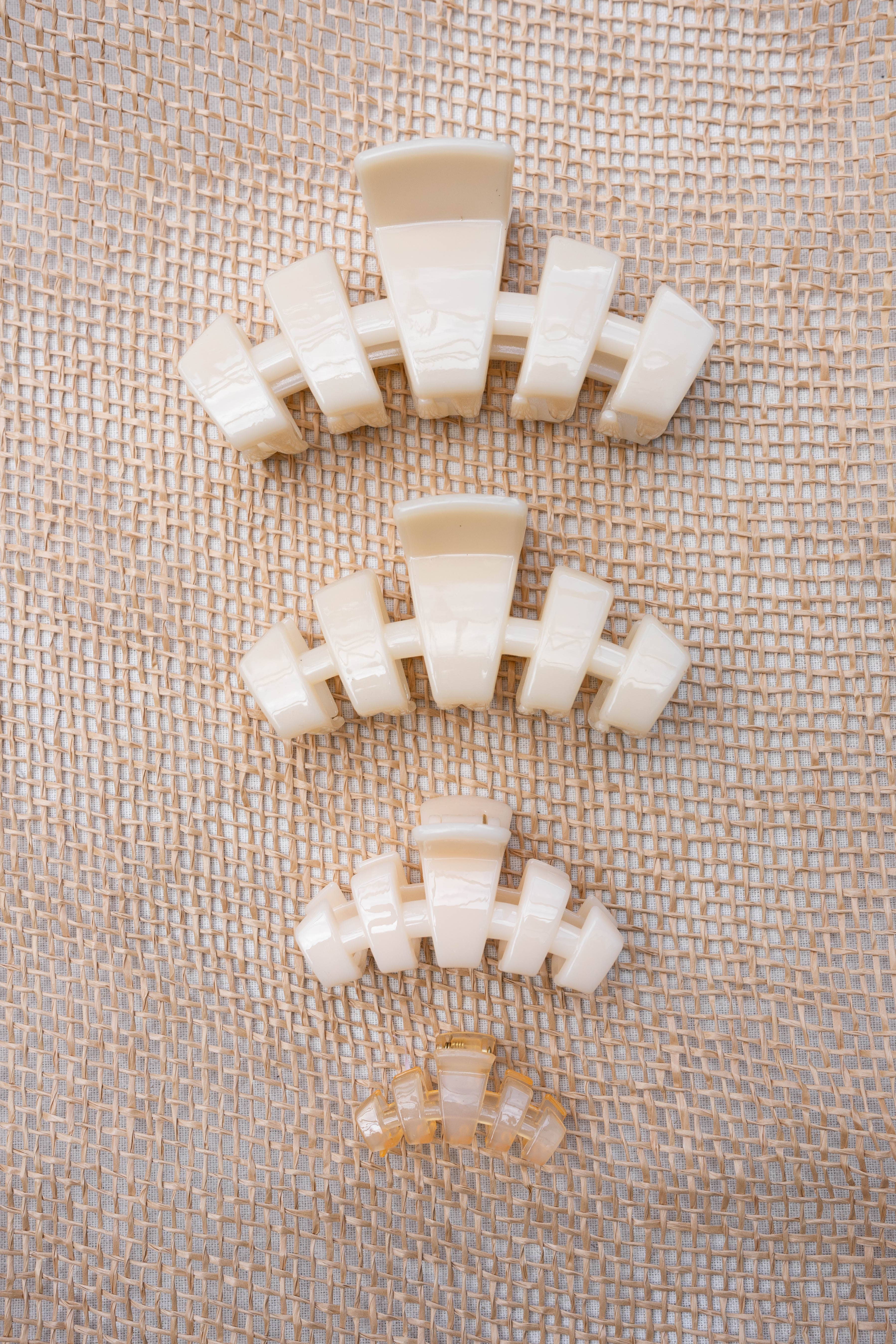 TELETIES - Wholesale Hair Clip - Women's - Classic Hair Clip | Tiny | Almond Beige4