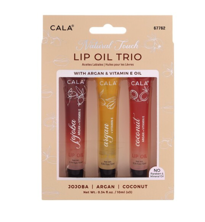 Best Beauty Group - Wholesale Lip Gloss - CALA LIP OIL TRIO WATERMELON STRAWBERRY JOJOBA ARAGAN MINT4