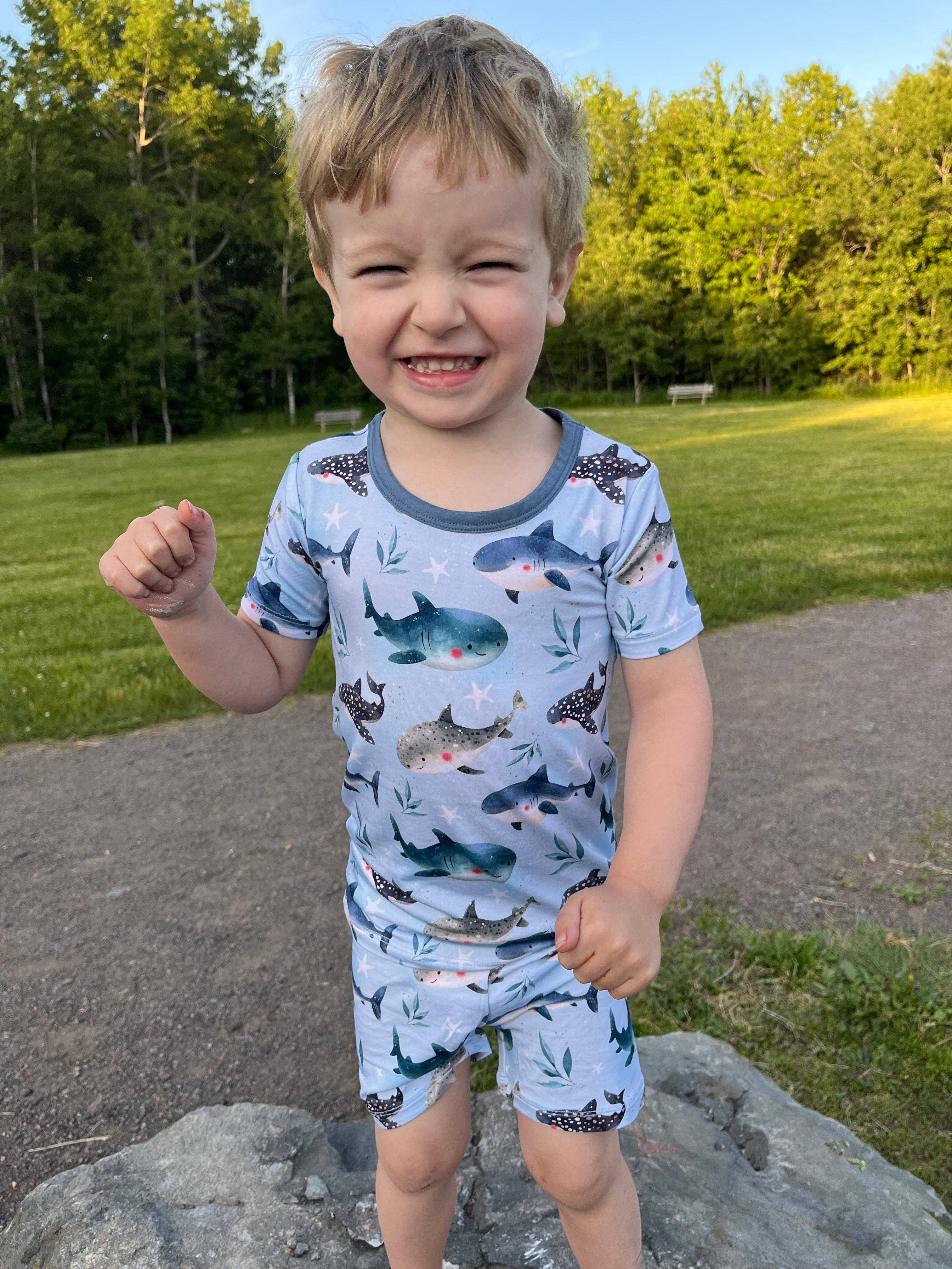 Stay Dreamy - Wholesale Sleepwear Set - Kids - T-shirt & Shorts Kids PJ Set - Snuggle Sharks2