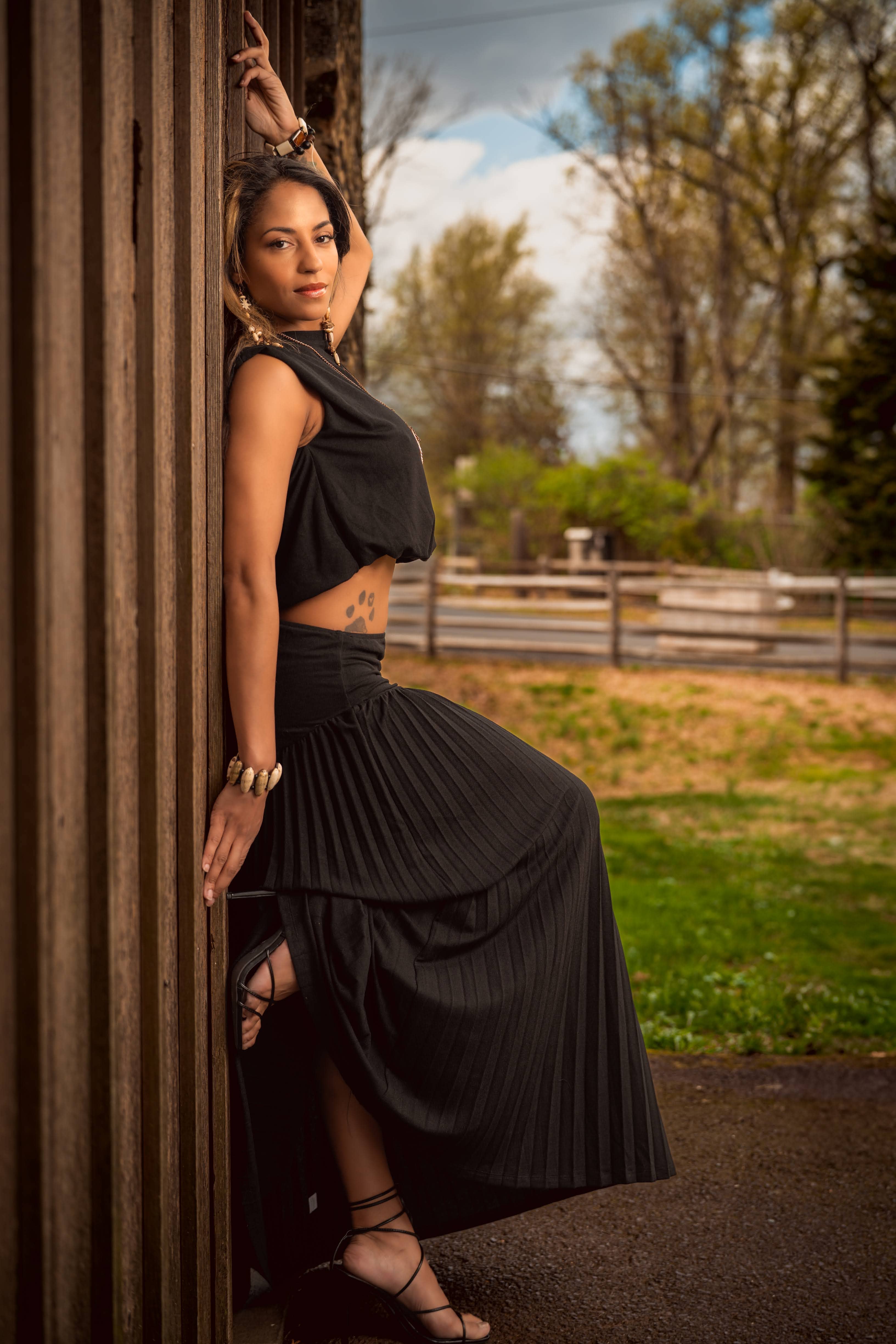 Nina Cheyenne Apparel - Wholesale Top & Skirt Set - Women's - The Zora Skirt Set - Onyx3