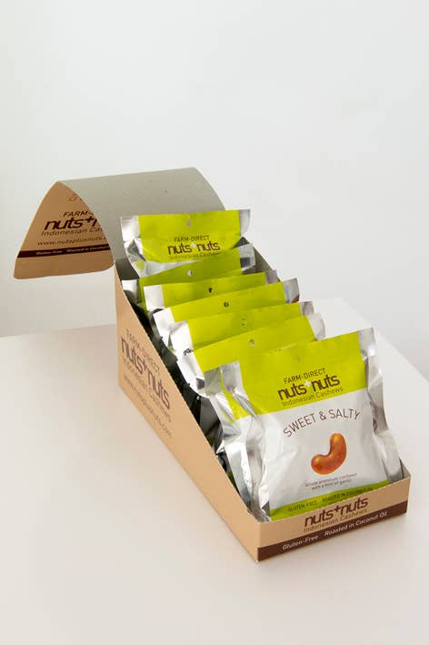 Nuts+Nuts – wholesale Nuts – Assorted Flavors Indonesian Roasted Cashews 1.76 Oz9