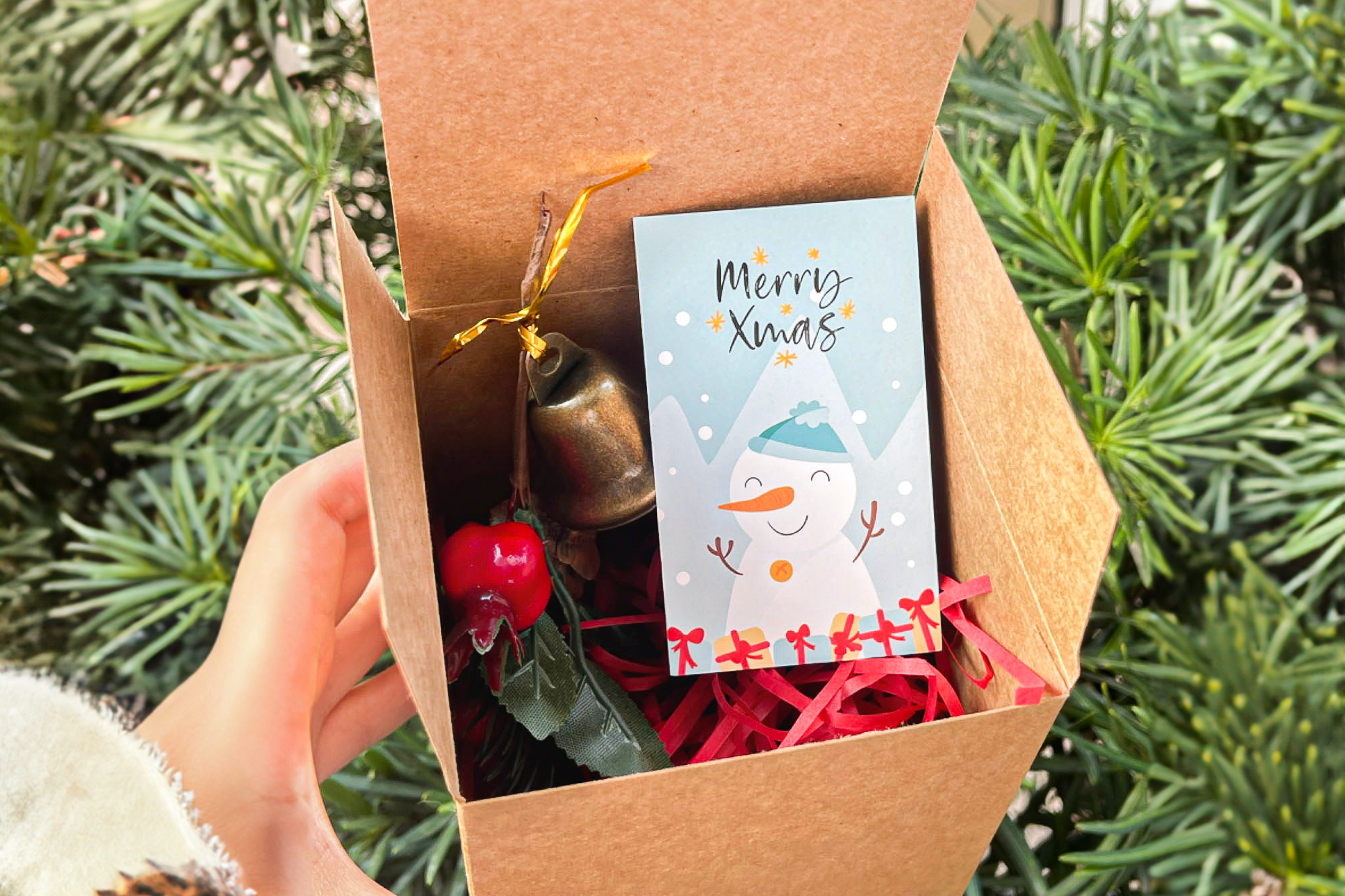 Plantish - Wholesale Gift Tag Label - Frosty Blue Christmas Tag, Sticker | Christmas Card & Label4