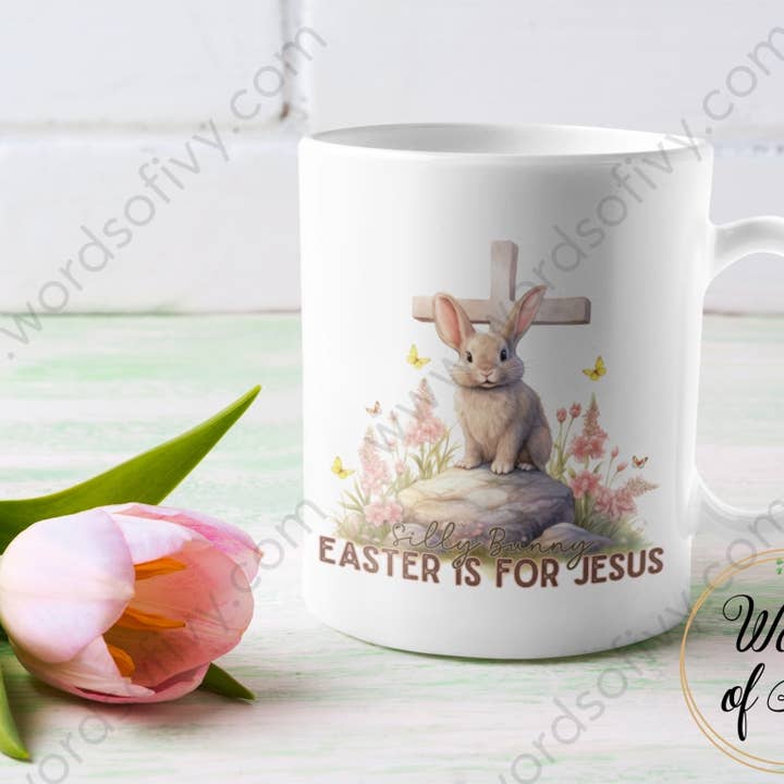 Tasse à café - Silly bunny Easter is for Jesus pour la vente par Words of Ivy