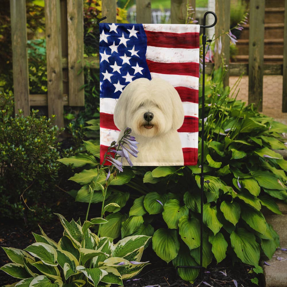 Caroline's Treasures – Engroshandel Flag – Coton de Tulear Amerikansk Flag Haveflag WDK63520