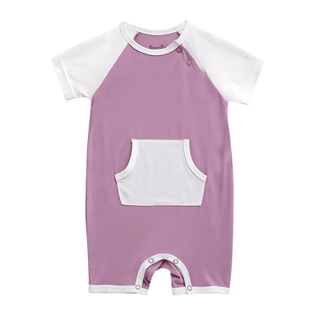 Bamboo Smile Purple Baby Romper for wholesale on Faire1