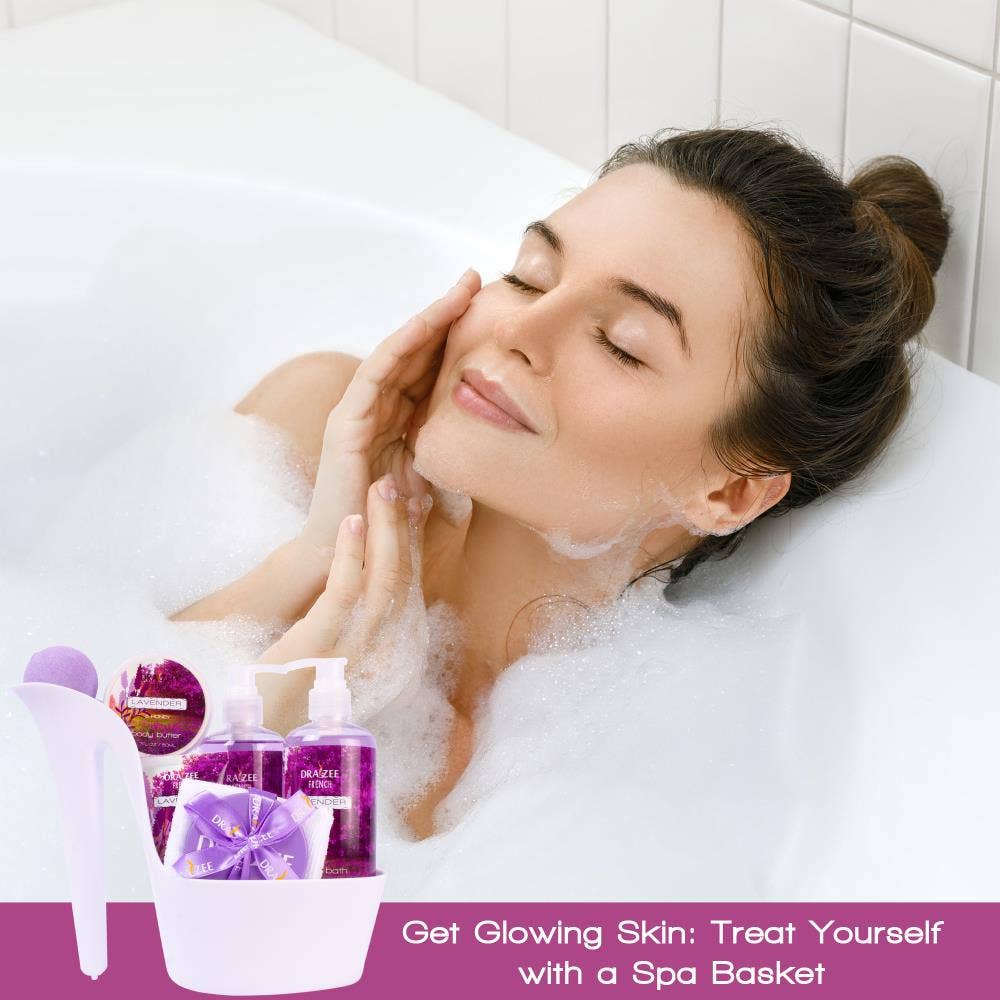 Matashi – wholesale Bad- och kroppsvårdsset – Lyxigt 8-delat lavendel spa-presentset med högklackad sko9