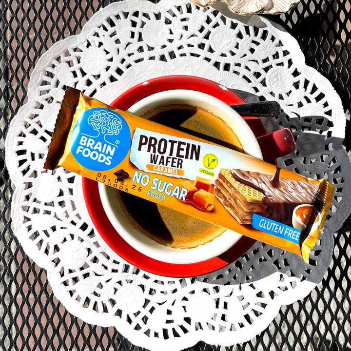 Wilton Mettler LLC - Wholesale Snack Bar - BRAIN FOODS Gluten Free Vegan Wafers (Caramel Protein)7