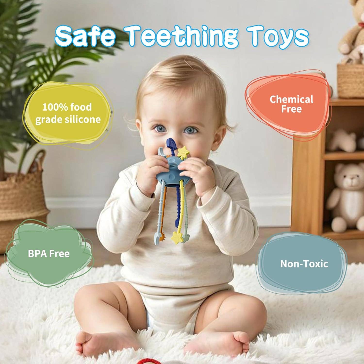 VIGOR - Wholesale Teether (Not Clip-On) - Baby - Montessori Pull String Sensory Toy for 6-12-18 Months Babies4