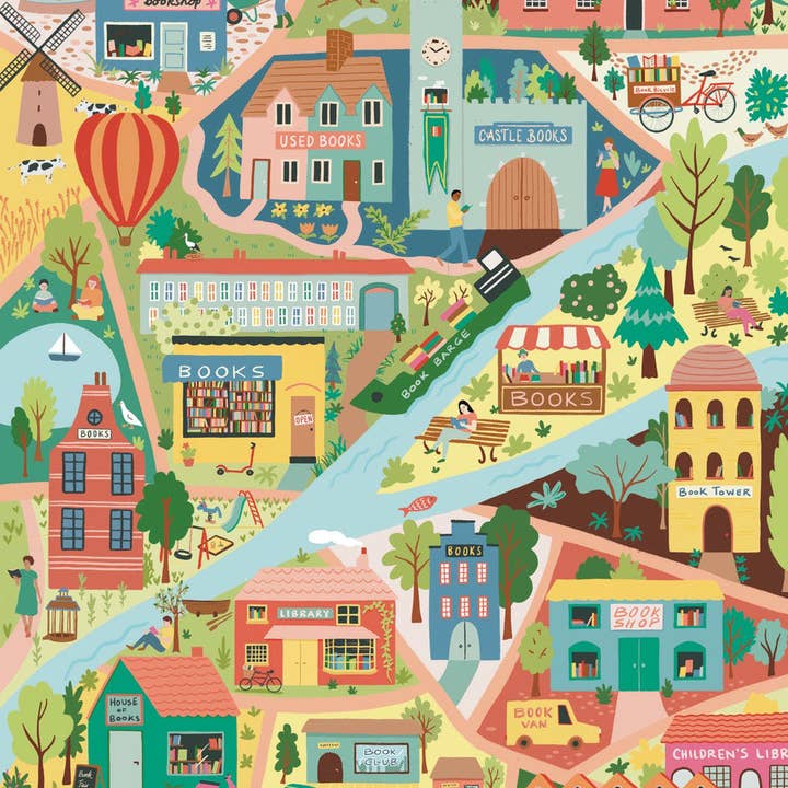 Puzzle Weekend – Engroshandel Puslespil - Voksen – Book Lover's Town puslespil med 1000 stykker3