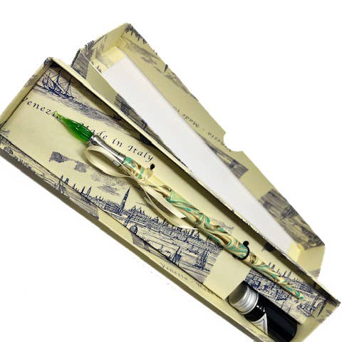 Caneta clássica com ponta de vidro de Murano, instrumento de escrita por atacado de San Lorenzo Design